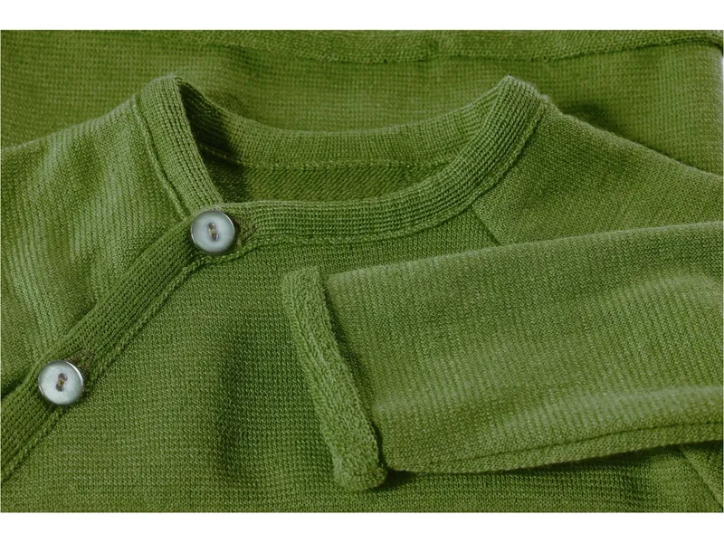 Reiff Strickwaren Reiff Strickwaren Baby Jacke Schlüttli Wolle Seide, Grün, – Produktbild 2 von 2