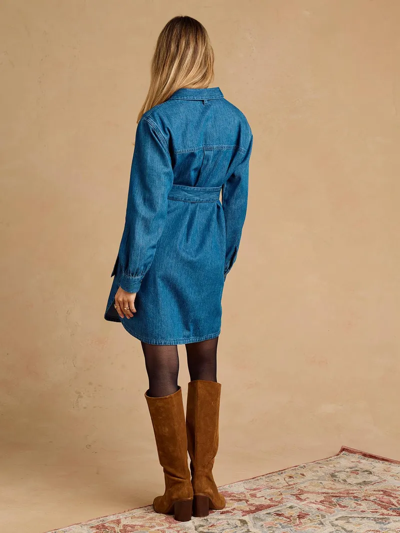 Envie De Fraise Hemdblusenkleid für Schwangerschaft & Stillzeit, Blue stone, – Produktbild 4 von 4