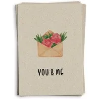 matabooks matabooks® A6 Grußkarte/Klappkarte aus nachhaltigem Graspapier, You & me, – Produktbild 1 von 1