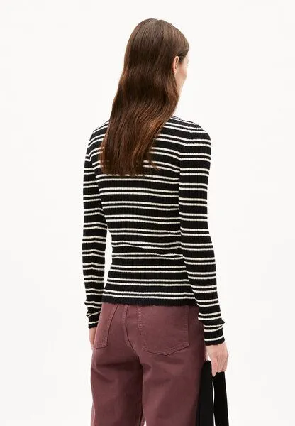 ARMEDANGELS ARMEDANGELS Damen Pullover aus Bio-Baumwolle, Black-oatmilk, – Produktbild 2 von 4