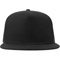 Atlantis Headwear Atlantis Headwear recycelte Flat-Cap mit Kunststoffverschluss, Schwarz, – Produktbild 3 von 3