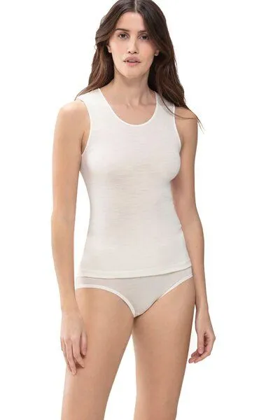 mey Mey Damen Top aus Merinowolle Serie "Exquisite", Weiss, – Produktbild 1 von 2
