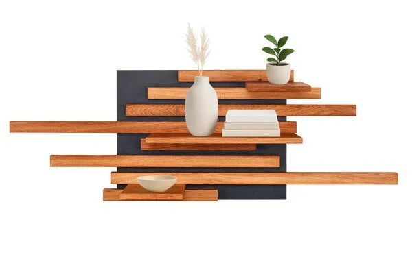 Living Oak Living Oak Wandregal Eiche No.01, Anthrazit, – Produktbild 3 von 4