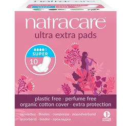 Natracare Natracare Ultra Extra Pads Super - 10 Binden aus Bio Baumwolle – Produktbild 1 von 1