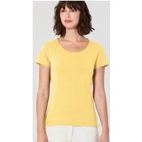 HempAge HempAge Damen T-Shirt mit Rollsaum Hanf/Bio-Baumwolle, Butter (gelb), – Produktbild 1 von 1