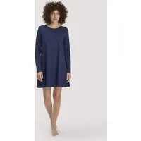 hessnatur hessnatur Nachthemd Relaxed PURE COTTON aus reiner Bio-Baumwolle, Dunkelblau, – Produktbild 1 von 1