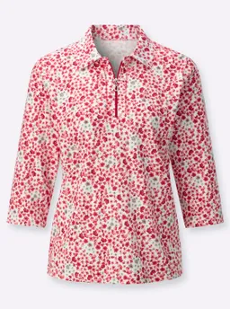 Witt Poloshirt rot-ecru-bedruckt – Produktbild 1 von 1