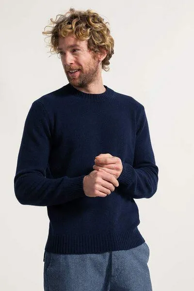 Rifò - Circular Fashion Made in Italy Rifò - Circular Fashion Made in Italy Herrenpullover Ferruccio aus recycelter Wolle, Blau, – Produktbild 2 von 4