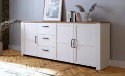 FORTE Sideboard Bohol, großes Sideboard,Breite 2,20 mtr. Soft-Close, Stauraum, B/H/T 220,8/87/42cm, 3 Türen, 3 SK – Produktbild 1 von 1