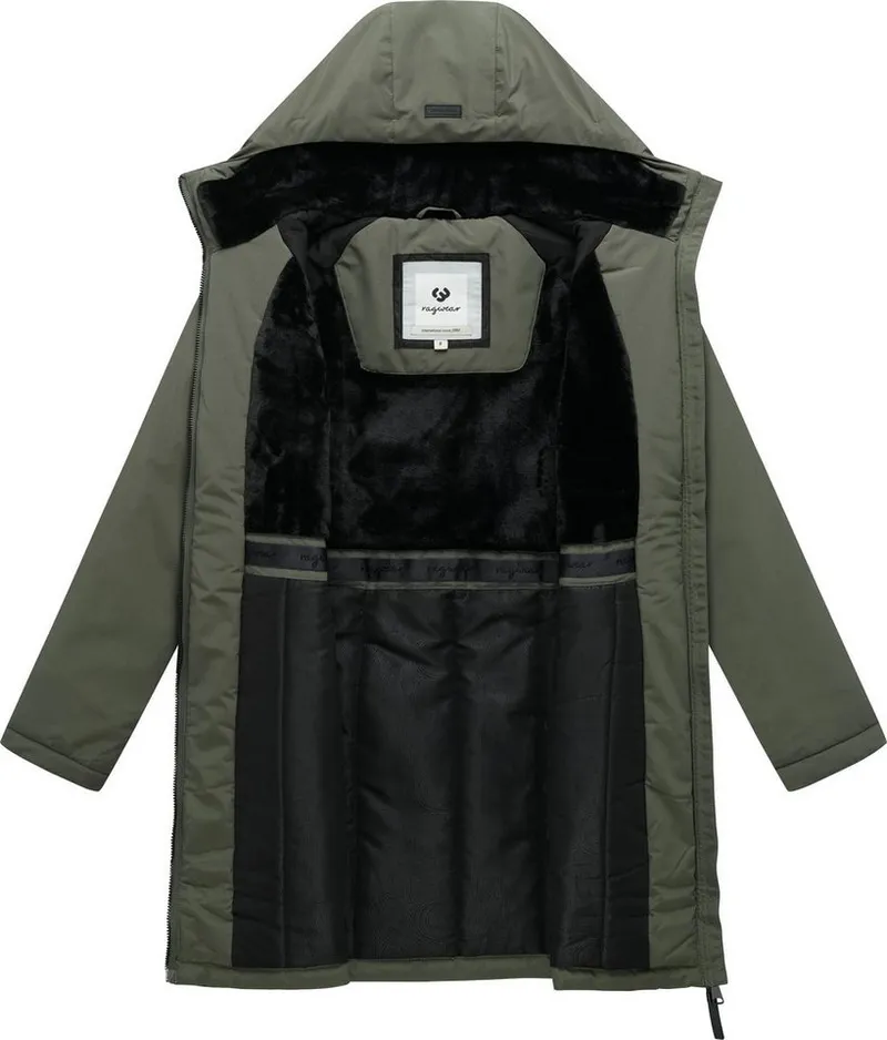 ragwear ragwear Funktionsmantel Nasima Y Leichter Wintermantel Parka mit Kapuze, wasserdicht, Grün, – Produktbild 1 von 5
