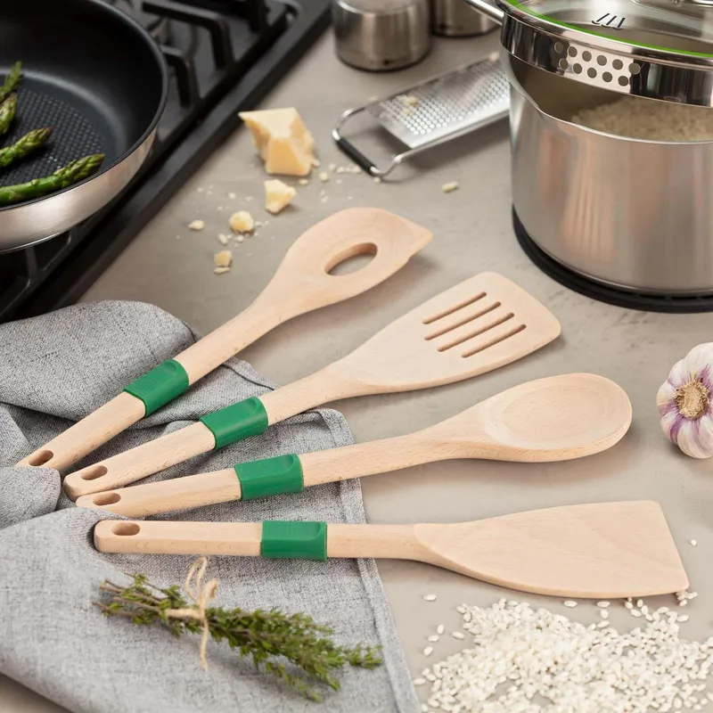 Chefkoch trifft Fackelmann Chefkoch trifft Fackelmann Pfannenwender mit Schlitzen Wien, 31cm, Buche – Produktbild 3 von 3