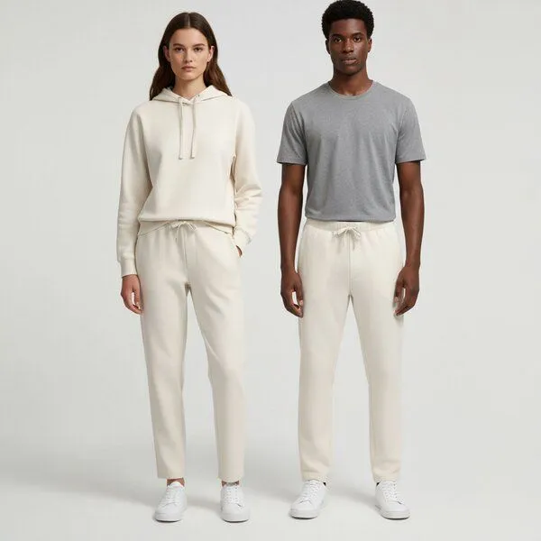YTWOO YTWOO Relaxed Unisex Jogger, Ivory, – Produktbild 1 von 3