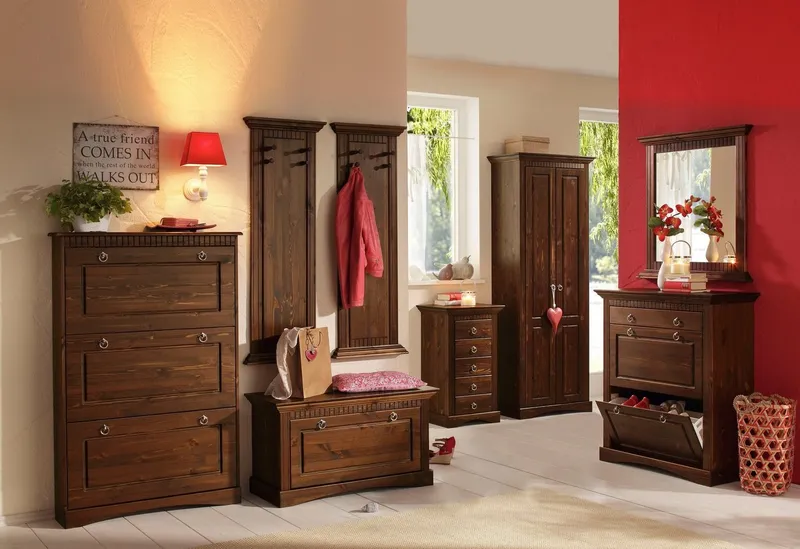 OTTO home Spiegel Rustic, Garderobenspiegel, Landhausstil (Made in Europe), Rahmen in Kiefer massiv, Breite 78 cm, mit Zierfräsungen, Braun, – Produktbild 4 von 8
