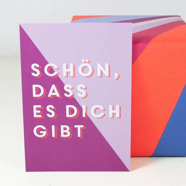 Bow & Hummingbird Bow & Hummingbird Postkarte "Schön, dass es Dich gibt" – Produktbild 2 von 2