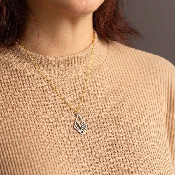 feinformart feinformart Kette mit Holzanhänger 'Tribe', Natur (beige), – Produktbild 3 von 5