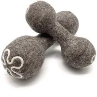 Wooliie Wooliie Life After Death Dumbbell – handgefertigtes Spielzeug aus 100 % naturbelassener Schurwolle – Produktbild 1 von 1