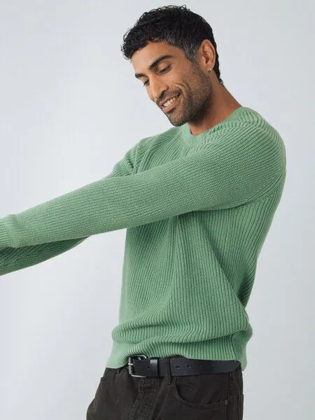 Honest Basics Honest Basics Herren Strickpullover aus 100% Bio-Baumwolle, Salbei, – Produktbild 1 von 4