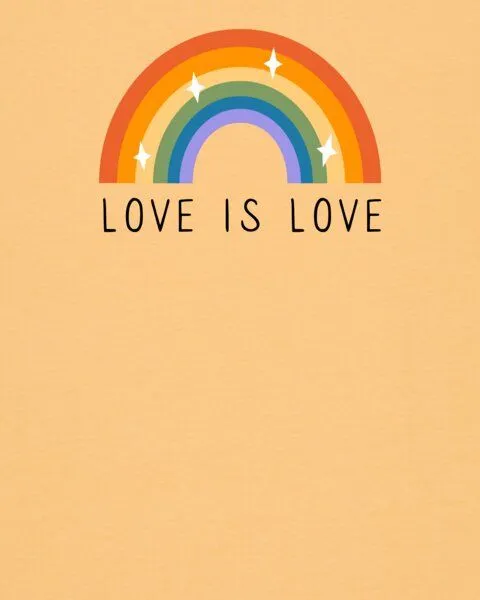 watapparel watapparel T-Shirt Unisex Love is Love, Nispero, – Produktbild 3 von 3