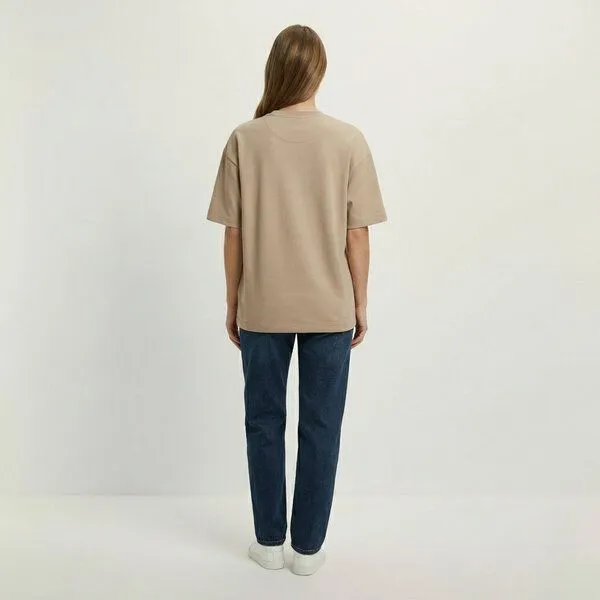 YTWOO YTWOO Oversize T-Shirt French Terry Ultraheavy, Wet sand, – Produktbild 3 von 3
