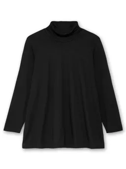 sheego Rollkragenshirt schwarz – Produktbild 1 von 1