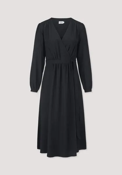 hessnatur hessnatur Kleid Midi Regular aus reiner TENCEL Lyocell, Schwarz, – Produktbild 4 von 4
