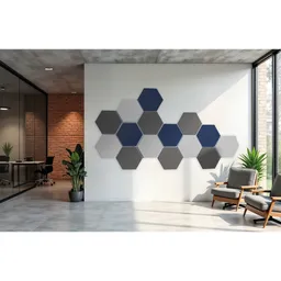 magnetoplan magnetoplan Akustik Wandpaneele "ecoAware" 37 x 32 x 0,9 cm Hexagon, anthrazit, 6 Stk. – Produktbild 1 von 1