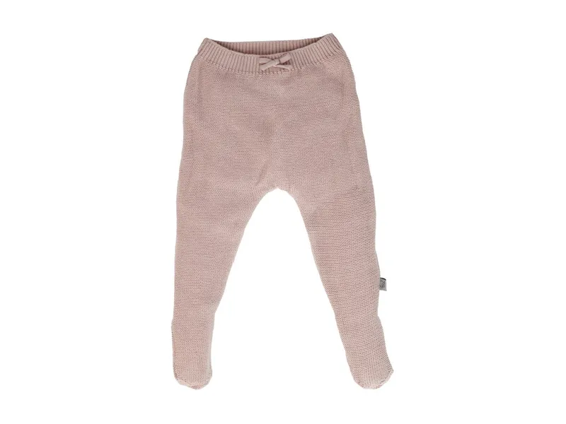 HANS NATUR Baby Hose mit Füßchen Bio-Baumwolle Strick rose Gr.62/68, Rosa, – Produktbild 1 von 2
