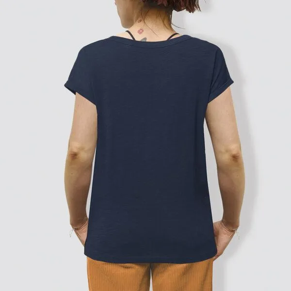 little kiwi little kiwi Damen T-Shirt, "Rückenwind", Navy – Produktbild 2 von 2