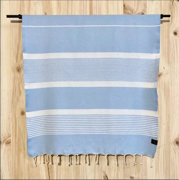 Just Be Just Be Hamamtuch / Strandtuch Fala, Himmelblau, – Produktbild 3 von 3