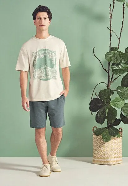 HempAge Hempage Herren T-Shirt Print Hanf Bio Baumwolle, Natur, – Produktbild 2 von 3