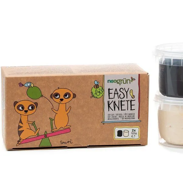 neogrün neogrün Easy-Knete 2er Set "Suri", Schwarz/weiß, – Produktbild 6 von 6