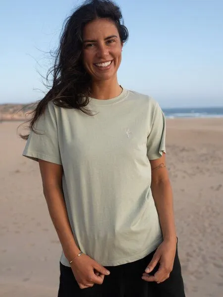 FUXBAU FUXBAU Frauen fux T-Shirt - seegrün, seeblau & rot, Seegrün, – Produktbild 3 von 4