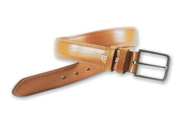 Greenbelts Greenbelts Herren Ledergürtel LELAND, Honig, – Produktbild 4 von 6