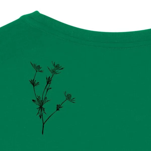 Spangeltangel Spangeltangel Damenshirt mit Distel-Motiv aus Bio-Baumwolle, Natur-Motiv, Grün, – Produktbild 3 von 3
