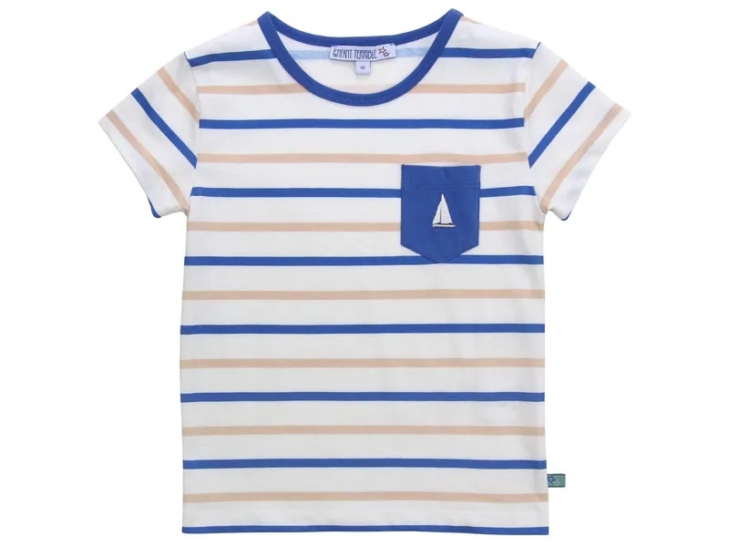 Enfant Terrible Enfant Terrible Shirt mit Streifen und Segelboot white-sky blue – Produktbild 1 von 2