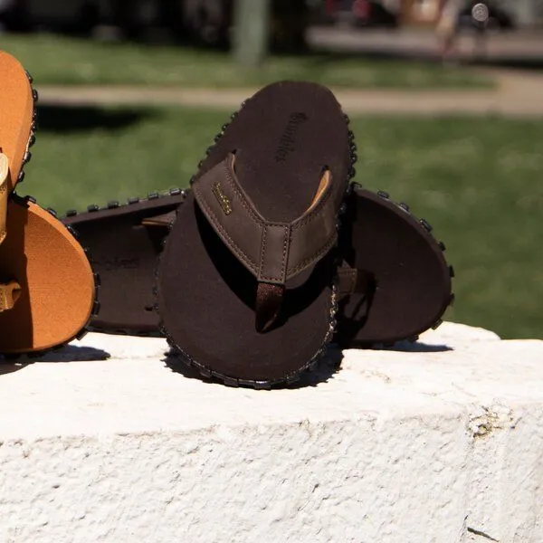 Gumbies Gumbies Vegovert - Nachhaltige Zehentrenner mit weichem Fußbett aus EVA-Schaum mit Algen, Dunkelbraun, – Produktbild 4 von 4