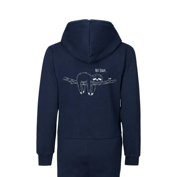 HANDGEDRUCKT HANDGEDRUCKT "Not Today" Kinder Jumpsuit, Navyblue, – Produktbild 3 von 3