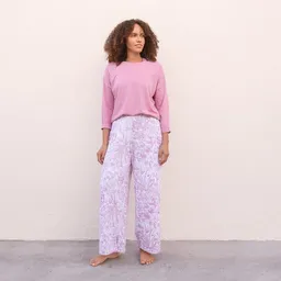 Jaya Jaya KAIRO COTTON FLOWERS - Damen - Yoga/Loungepants mit Print aus elastischer Biobaumwolle – Produktbild 1 von 1