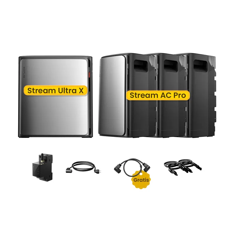 EcoFlow Grensdeal | EcoFlow Stream Ultra X, All-in-One Speicher für Balkonkraftwerke, by Powerness - Stream Ultra X + 3 x Stream AC Pro | 9600Wh / 1 x Smart Meter / Selbstabholung – Produktbild 1 von 1