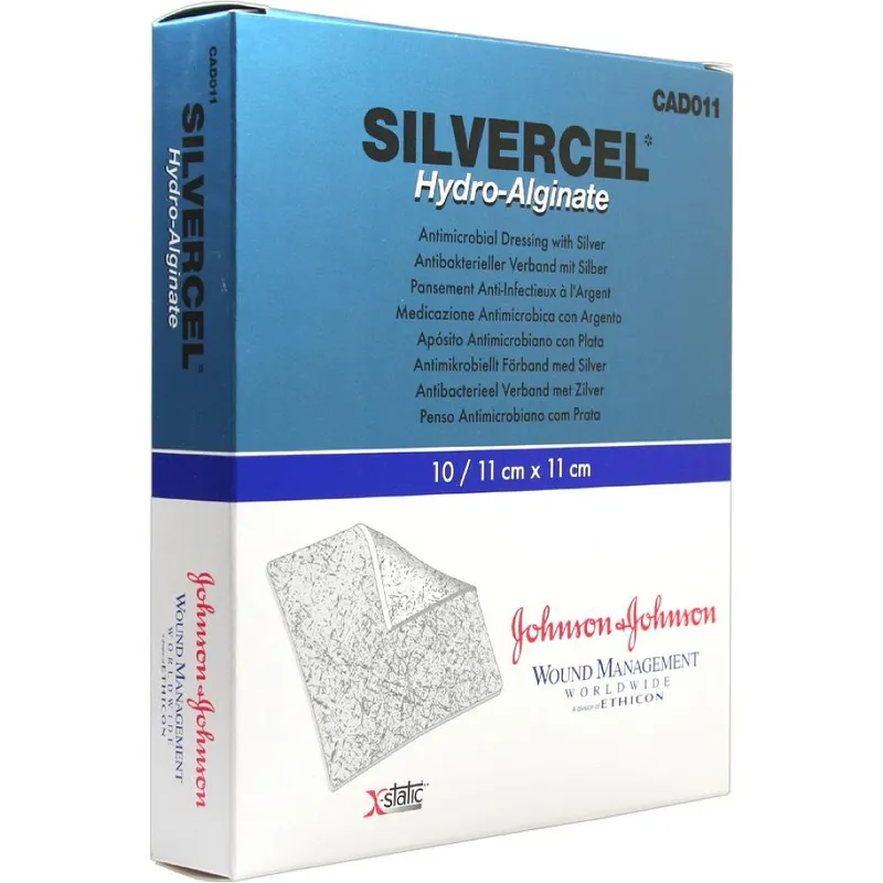 Solventum Germany SILVERCEL Hydroalginat Verband 11x11 cm 10 St Kompressen – Produktbild 1 von 1