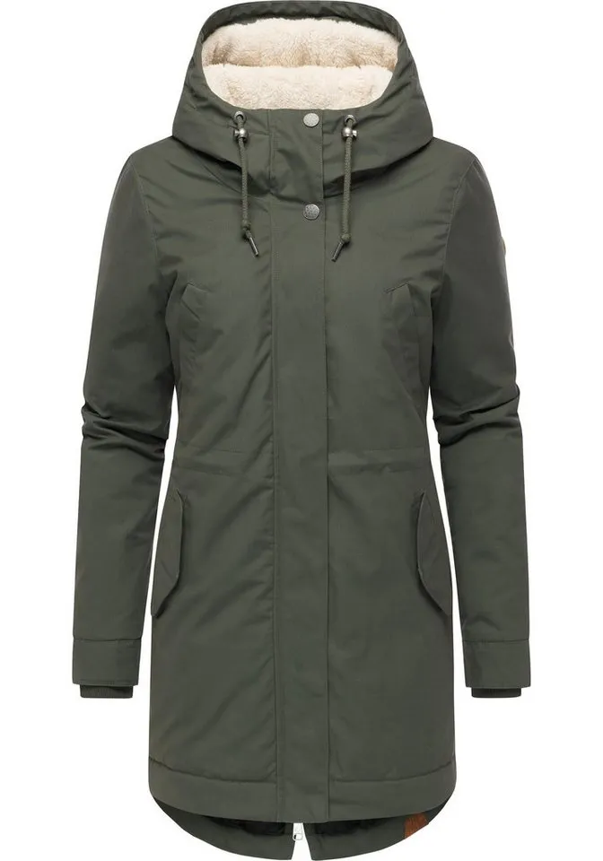ragwear ragwear Kurzmantel Cannas YOUMODO Kurzer Damen Mantel mit verstellbarer Kapuze, Grün, – Produktbild 2 von 4