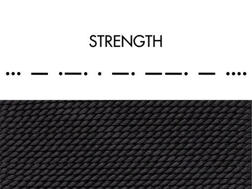 renna deluxe renna deluxe Morse-Code Armband aus Sterling Silber, Schwarz, – Produktbild 8 von 8
