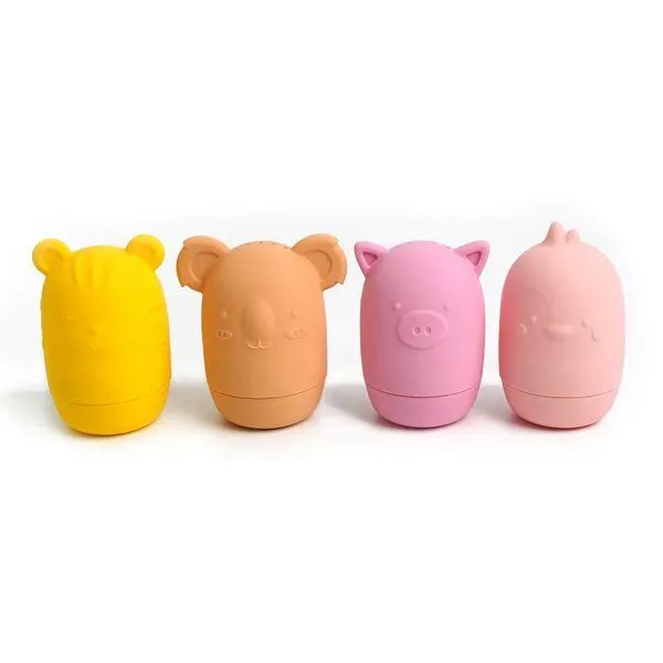 PETIKIDS PETIKIDS Badespielzeug – Lustige Tiere – Silikon, Orange, – Produktbild 1 von 3