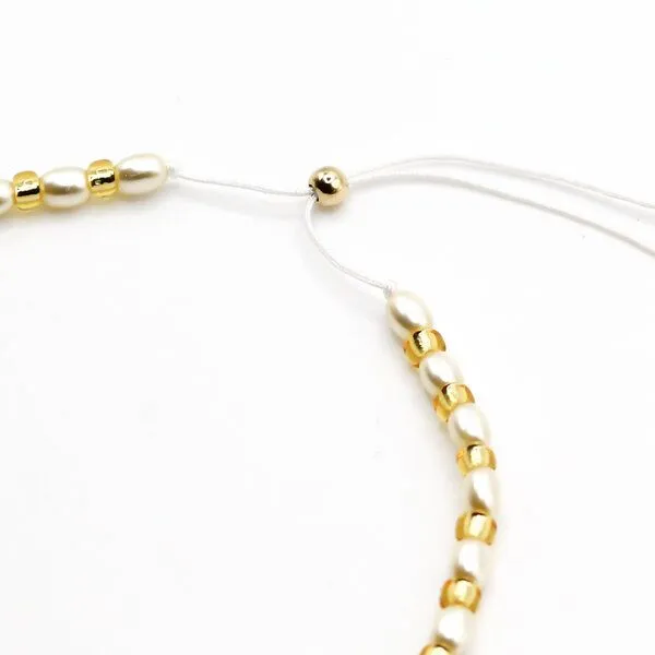 juni juni Veganes Perlenarmband Tropical Golden – Produktbild 4 von 4