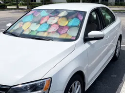Cartrend Autosonnenschutz Cartrend Sonnenschutz faltbar Pappe mit Eiskugeln – Produktbild 1 von 1
