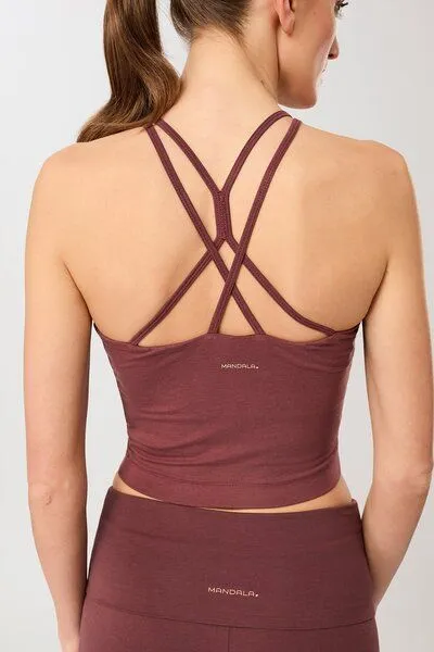 mandala mandala Cross Top, Rosewood (rot), – Produktbild 2 von 3