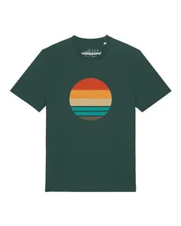 watapparel watapparel T-Shirt Unisex Retro Sunset Ocean – Produktbild 1 von 1