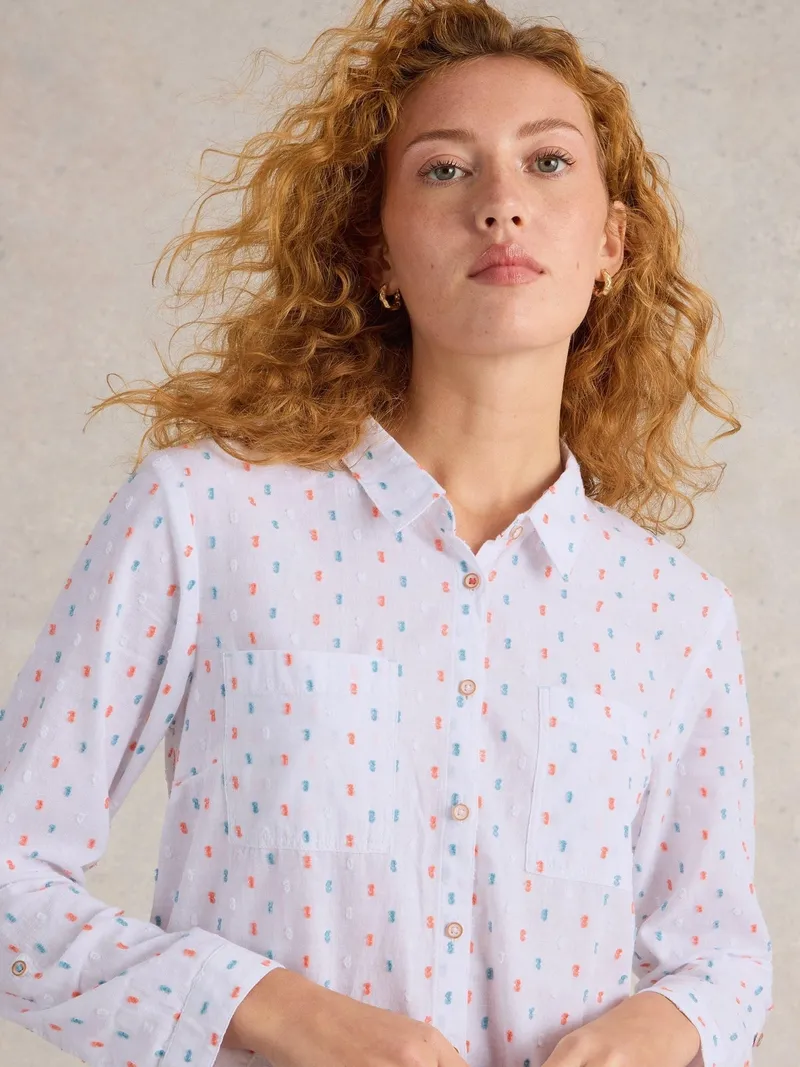 White Stuff Bluse Sophie aus Bio-Baumwolle - 34, Elfenbein multi, – Produktbild 3 von 4