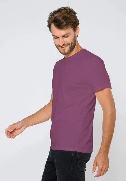 THOKKTHOKK ThokkThokk TT02 T-Shirt Herren (GOTS, vegan, Bio-Baumwolle), Plum (violett), – Produktbild 3 von 7