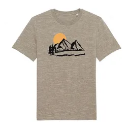 Spangeltangel Spangeltangel T-Shirt "Bergluft", nachhaltig, Herren - Natur Bio-Baumwolle Berge Bergsee – Produktbild 1 von 1
